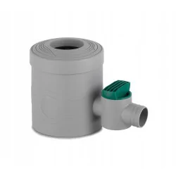ZBIERACZ, ŁAPACZ WODY DESZCZOWEJ Z ZAWOREM I FILTREM SZARY