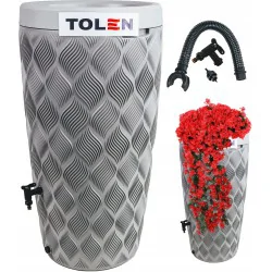 ZBIORNIK NA DESZCZÓWKĘ FLOW Z KRANIKIEM I ZBIERACZEM PLATYNA