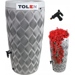 ZBIORNIK NA DESZCZÓWKĘ FLOW Z KRANIKIEM PLATYNOWY