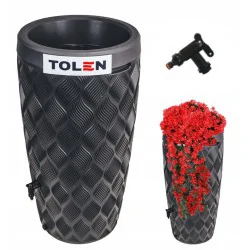 ZBIORNIK NA DESZCZÓWKĘ FLOW Z KRANIKIEM ANTRACYT