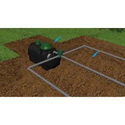 OCZYSZCZALNIA PRZYDOMOWA DWUKOMOROWA MARSEPLAST DRENAŻ 18mb 2000L