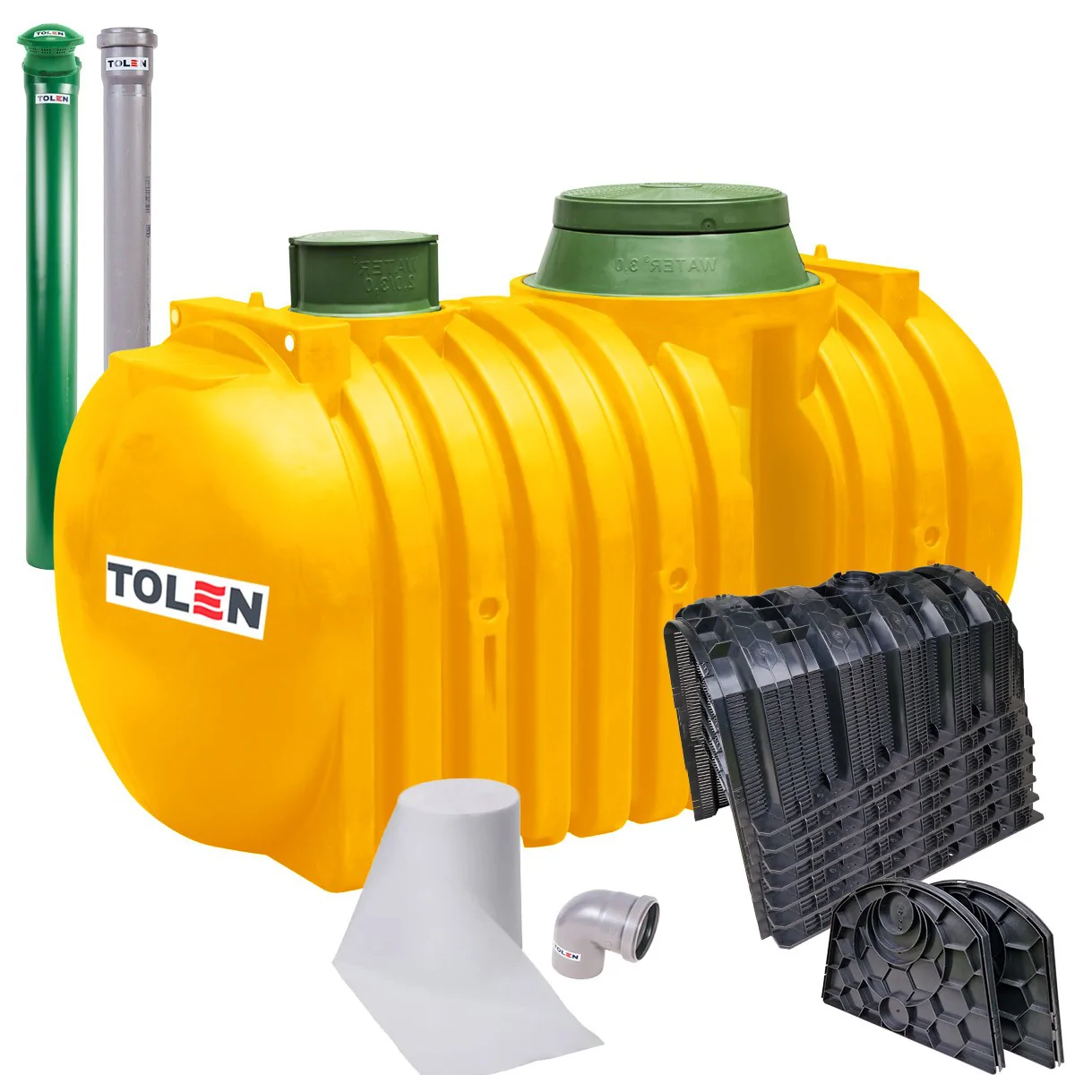 OCZYSZCZALNIA PRZYDOMOWA DWUKOMOROWA MARSEPLAST 8-TUNELOWA 3000L