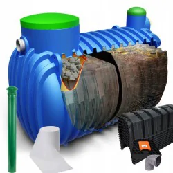 OCZYSZCZALNIA DWUKOMOROWA EKOSYSTEM 8-TUNELOWA 3000L